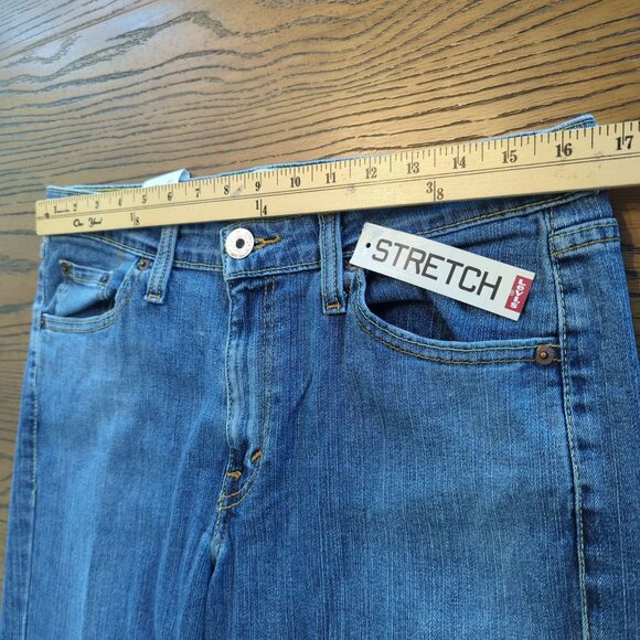 Vintage Y2K Levi’s 519 Flare Jeans Women’s Sz 13 Long Stretch Slim Fit Mid rise - Picture 11 of 15